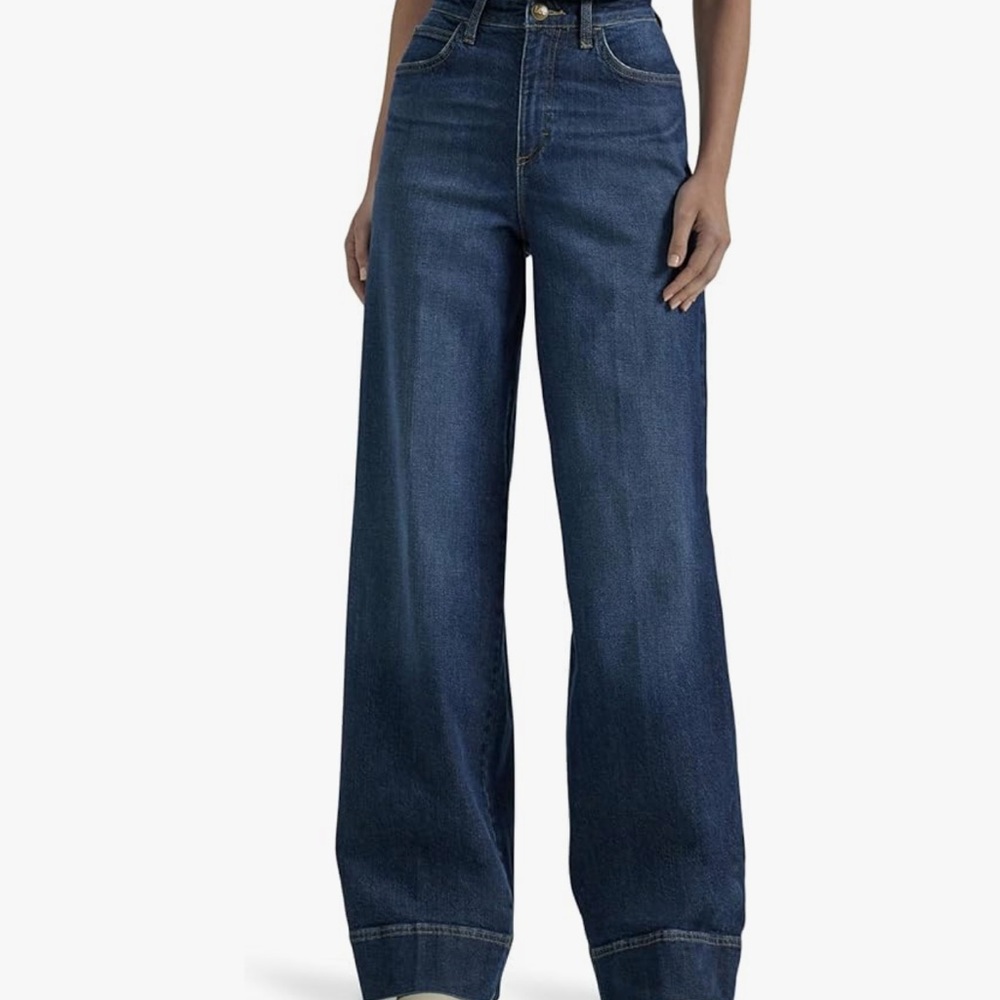 Lee Dark Blue Women's Wide Leg Jeans